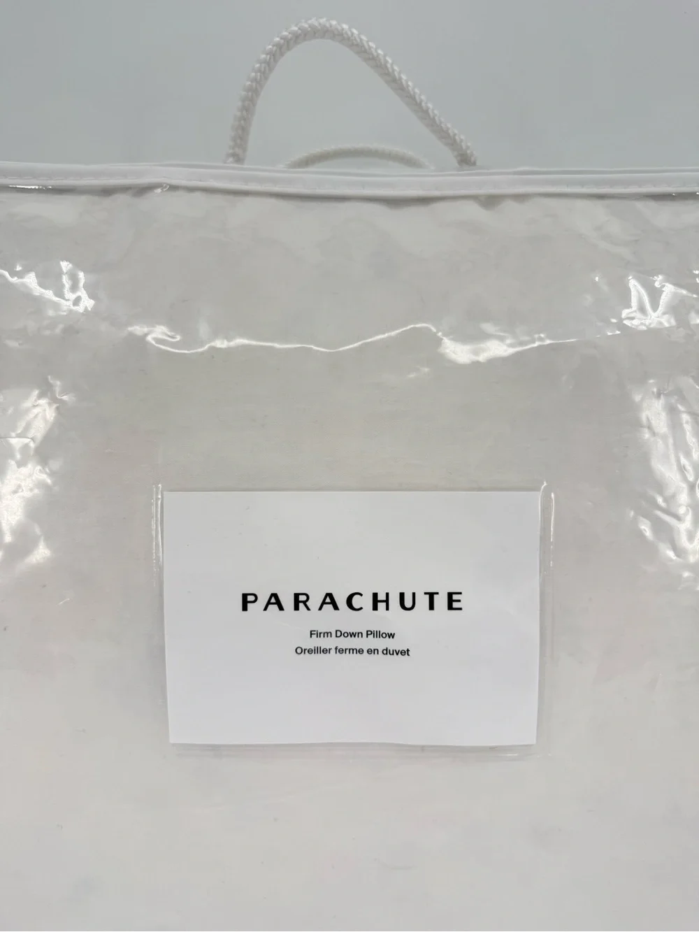 Parachute Firm Down Pillow Size Standard 100% Cotton Shell - Picture 2 of 9